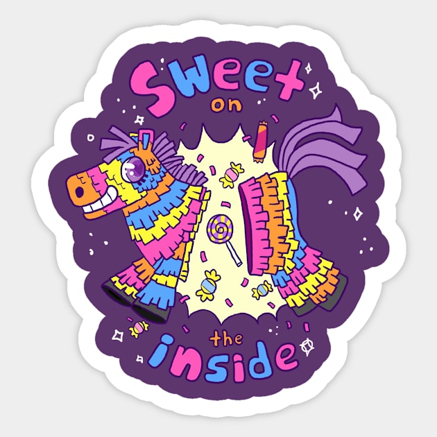 sweet on the inside Sticker by sabaillustration